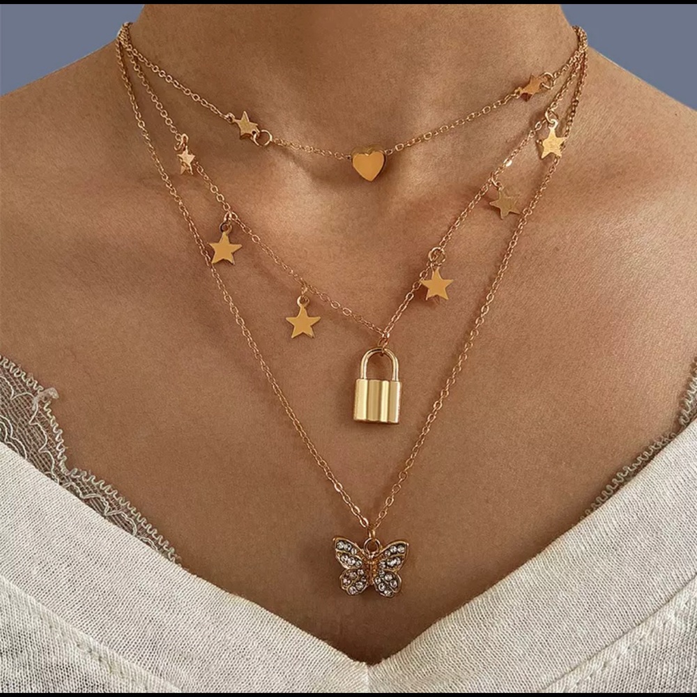 Pretty Gold Layered Necklace